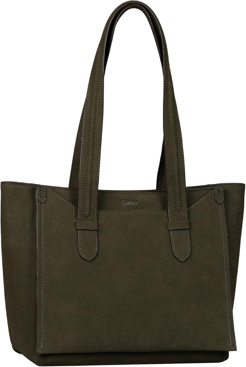 Dames Shopper Imitatie Suède Grote Tas Khaki