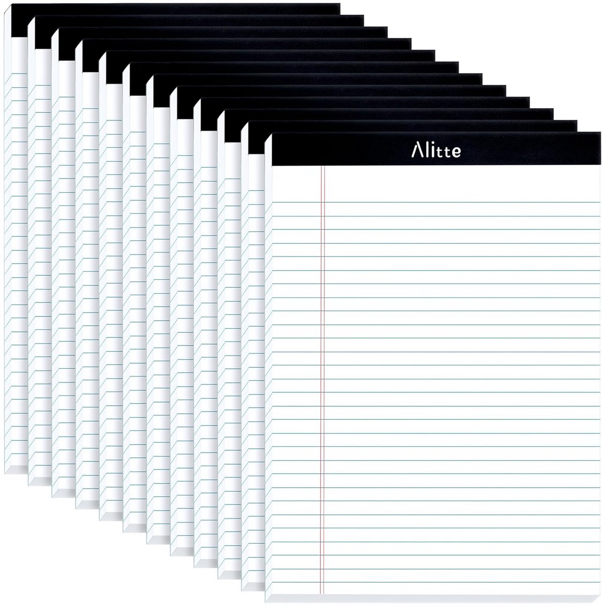 Juridische Schrijfblokken 12 Stuks - A4+ Gericht Papier - 8.5x11 - Geperforeerd & Dik Papier