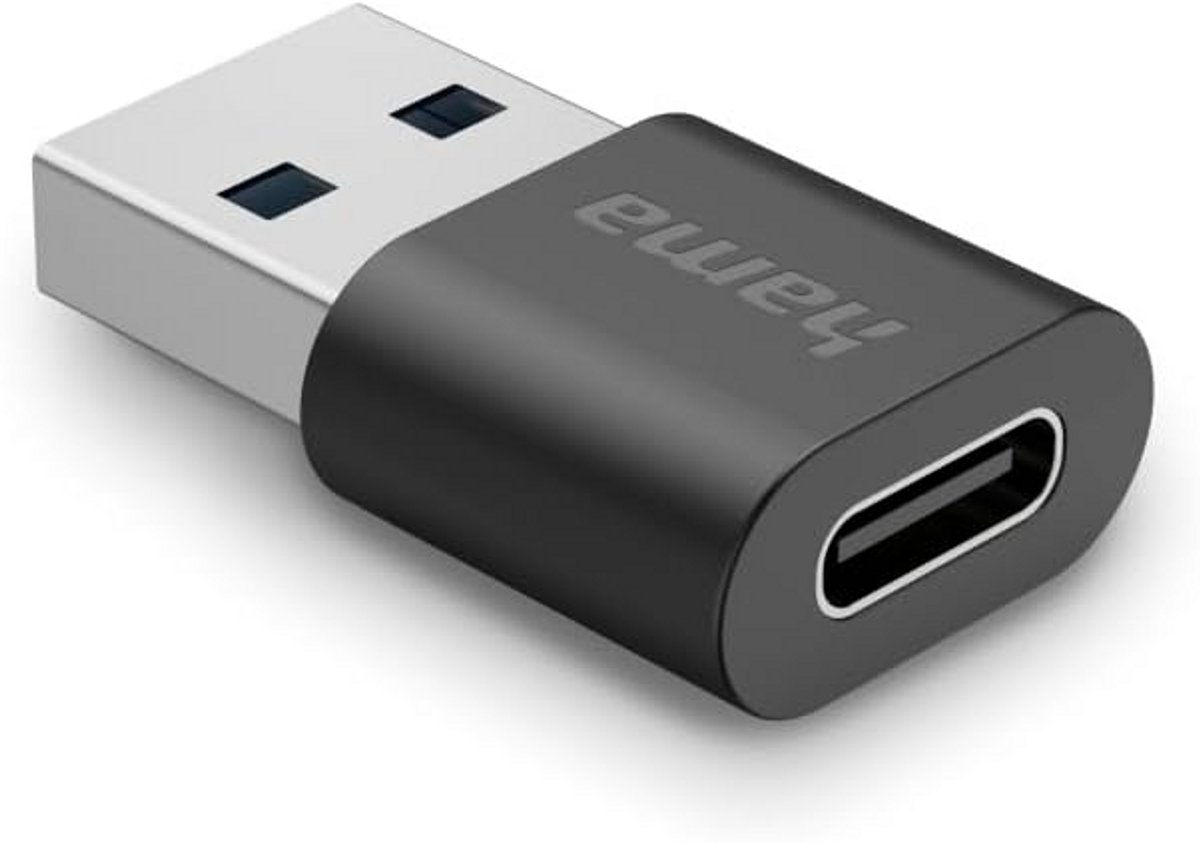 USB-A naar USB-C Adapter Hub - 10Gbps Supersnel - 2 Poorten - Zwart