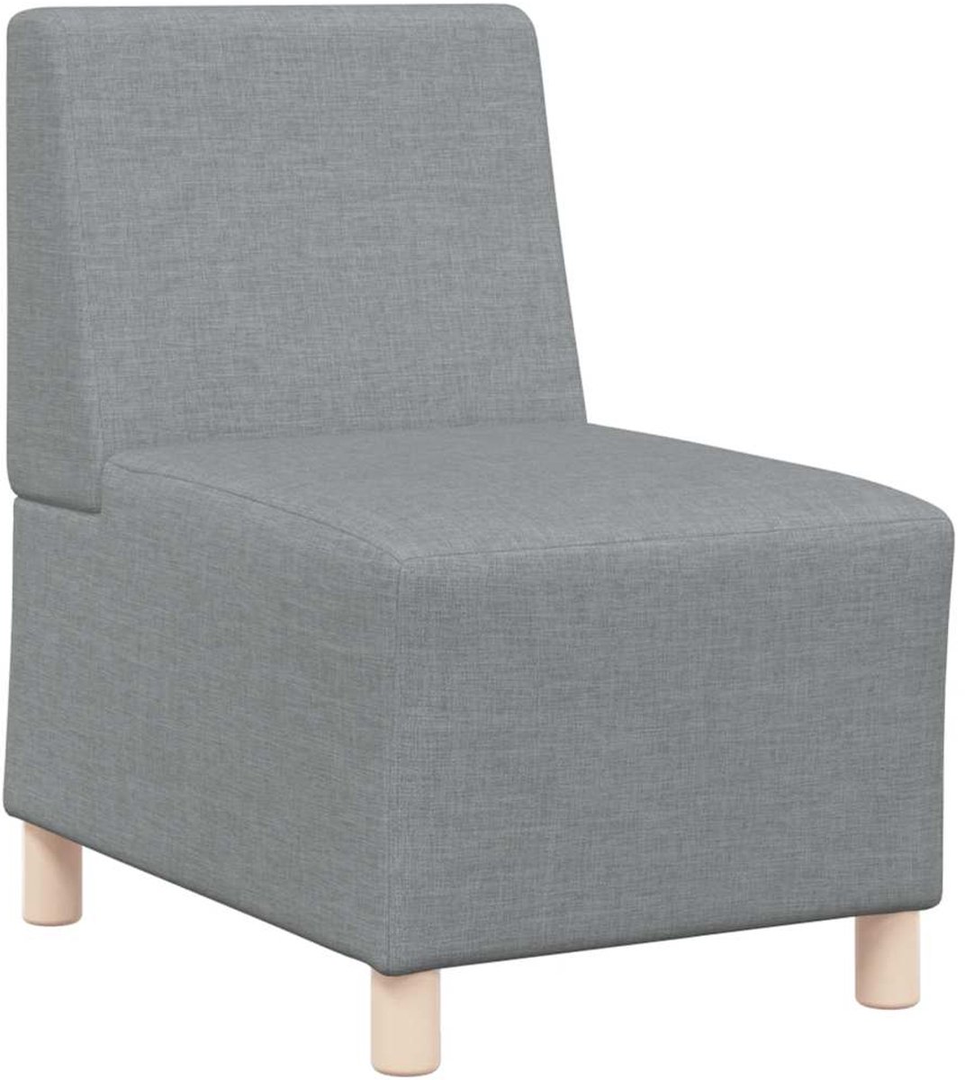 vidaXL - Modulaire - bank - zonder - armleuningen - lichtgrijs - 55 - cm - stof