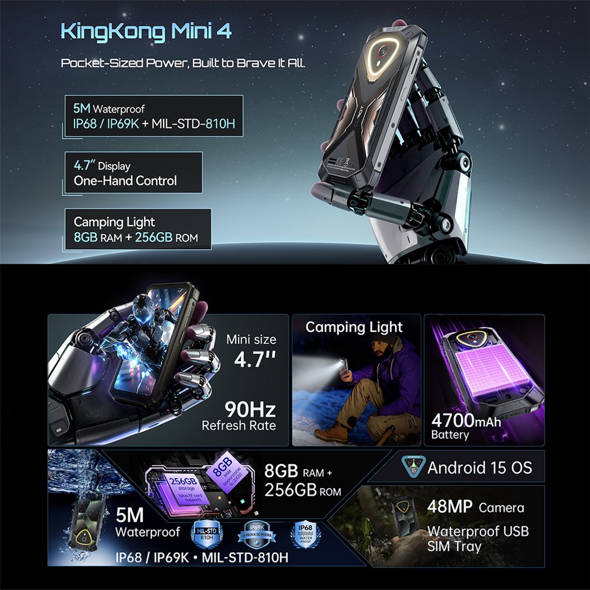 CUBOT KingKong mini 4 kleine-smartphone