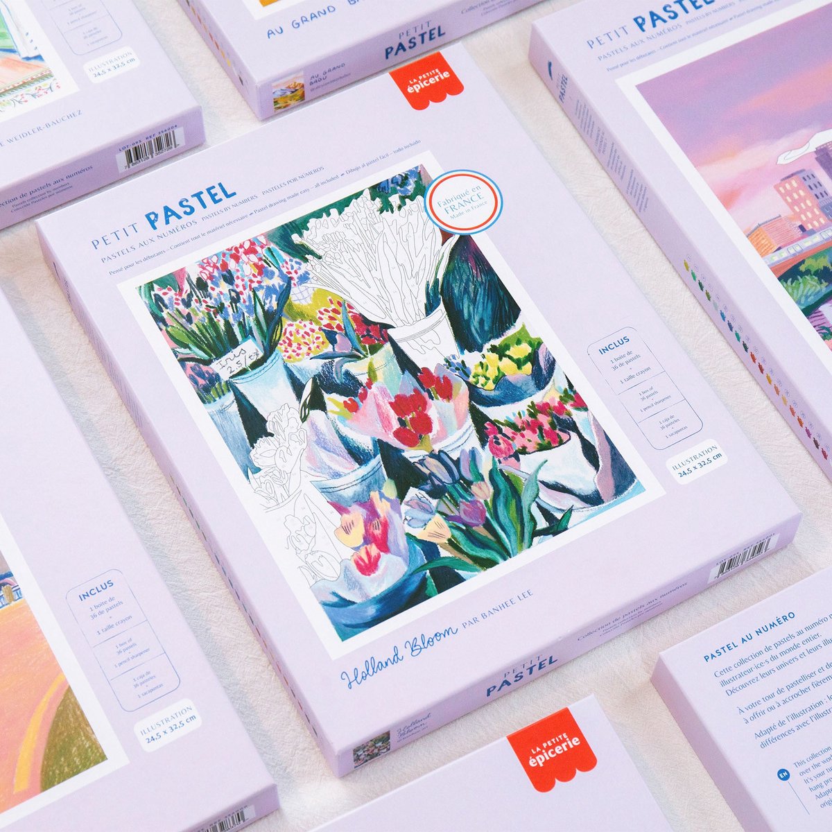 La Petite Epicerie PETIT PASTELS Painting by Number Kit "HOLLAND BLOOM" H32.5xW24.5xL3.5cm Creatieve | Hobbyset | kinderen en volwassenen — cadeau in Hobby - foto 3
