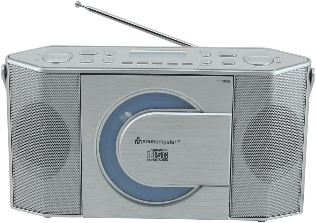 Draagbare Radio met CD Speler, DAB+ en USB - Zilverkleurig