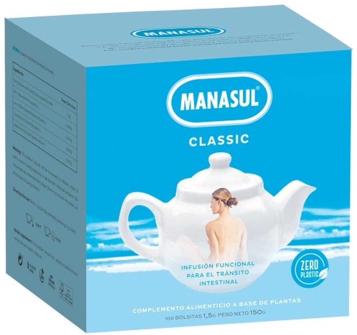 Manasul klassieke infusie 100 Infusie theezakjes - 1.5g|Manasul classic infusion 100 infusion bags of 1.5g|Infusion classique Manasul 100 sachets infuseurs de 1.5g