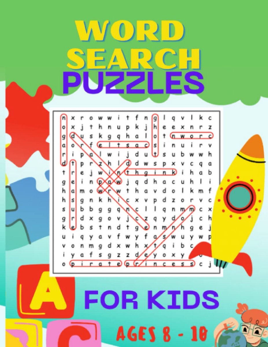 Woordzoekpuzzels voor Kinderen (8-10 Jaar) en Senioren - Leerzaam en Leuk Activiteitenboek