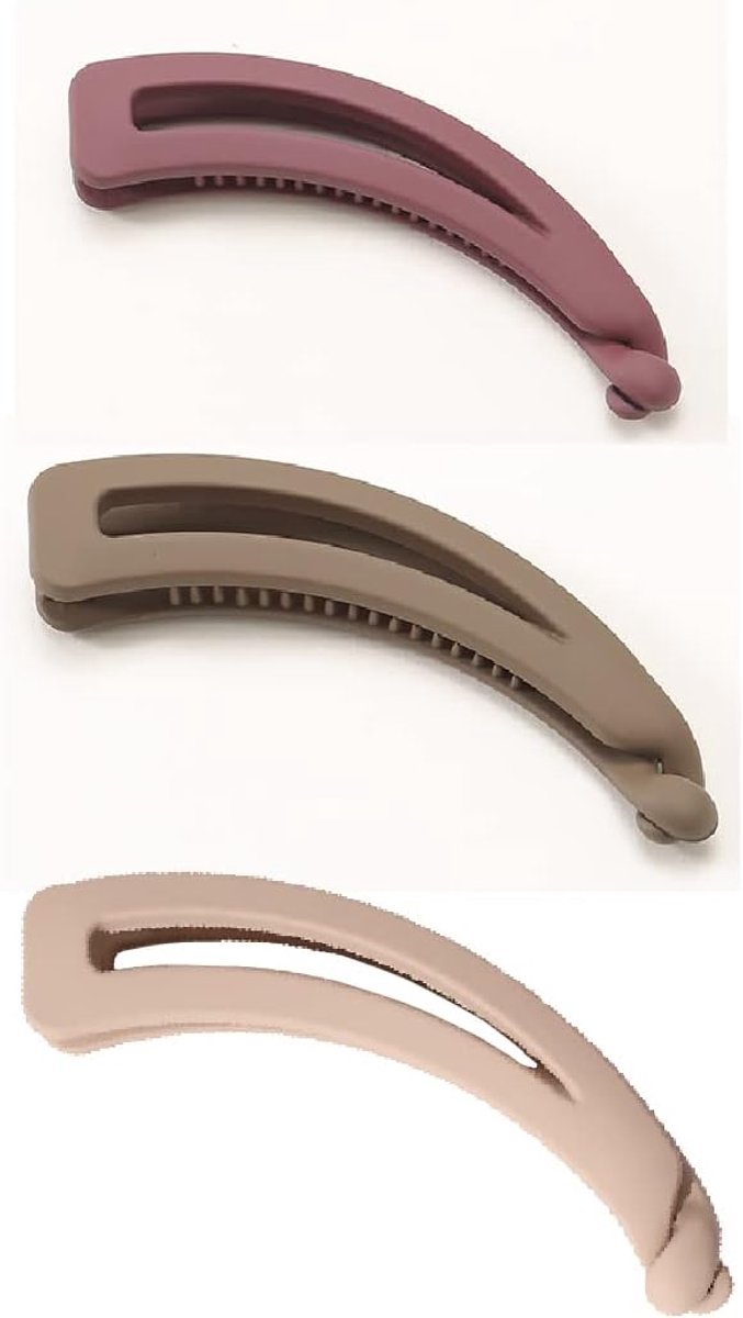 Set van 3 Vintage Bananen Haarspeldjes met Kam - Visvormige Haarclip voor Lang Haar