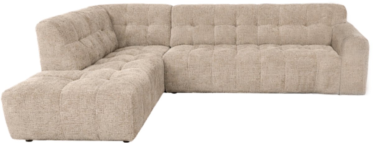 Tower Living Hoekbank Memphis 3-AR + Ottoman L - Haga 30 beige