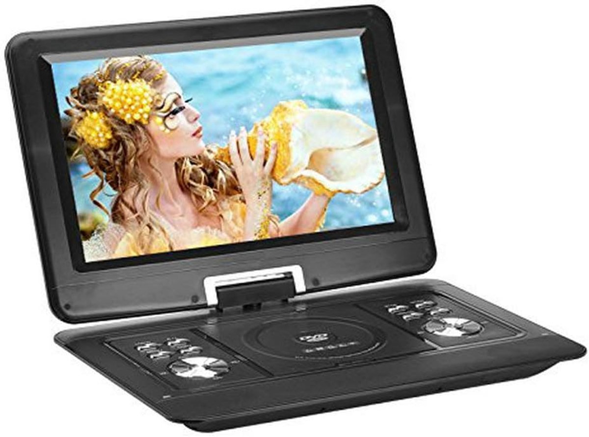 14 Inch Draagbare DVD Speler met Roterend Scherm en Anti-Shock