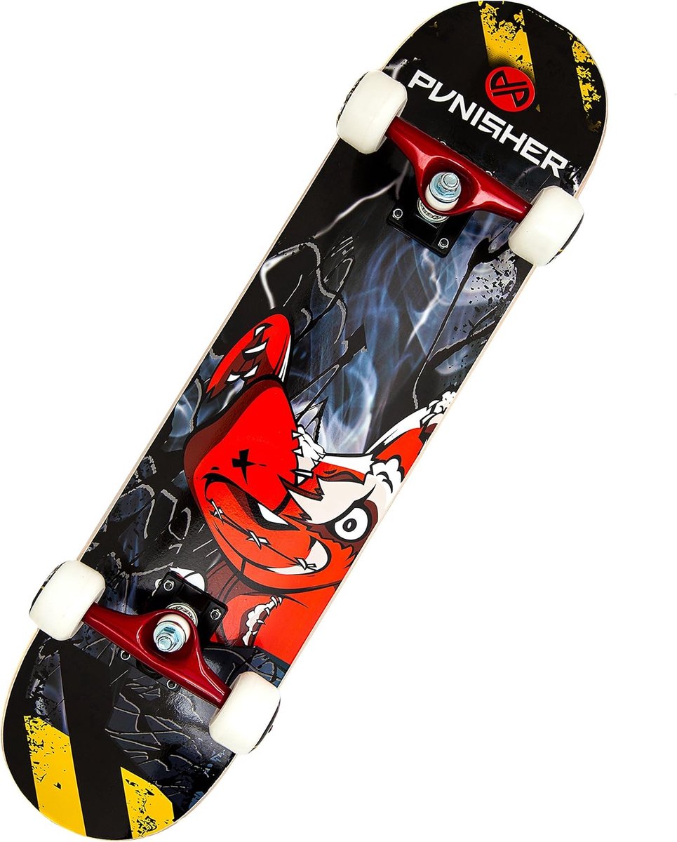 Compleet Skateboard Hout Concave Deck 80 cm Rood