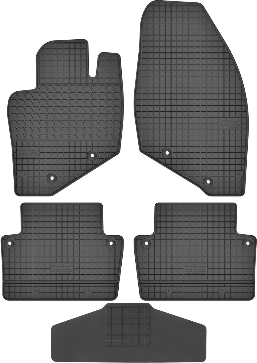 Max-Dywanik Serie - Rubber Autotapijten - Volvo S80 I 1998-2009 - Universele Tunnelbeschermer