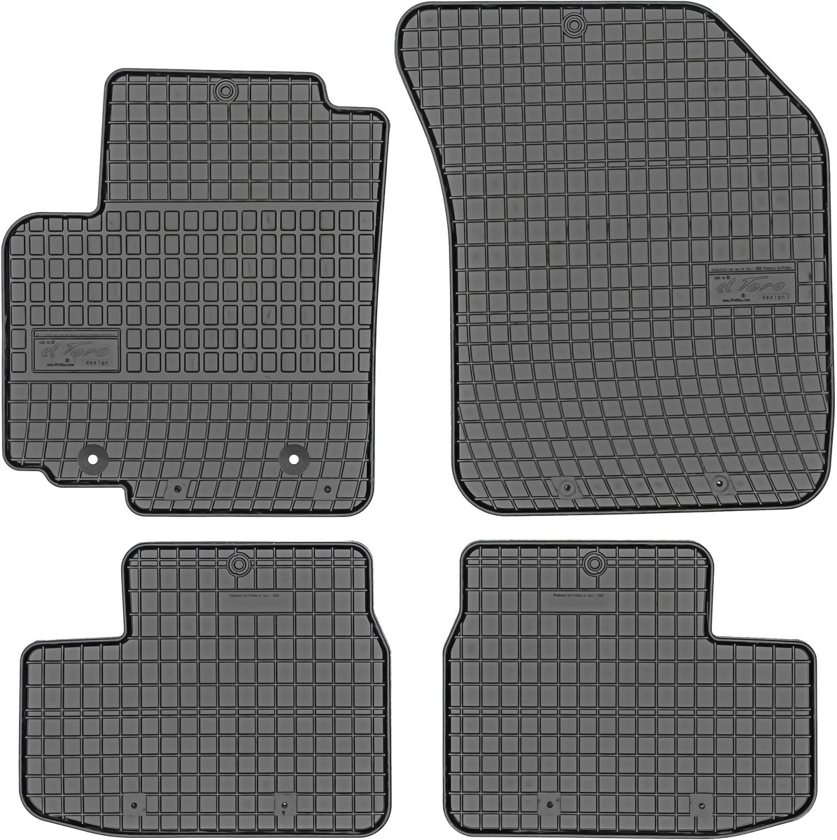 Max-Dywanik FROGUM ET0603 - Opel Agila B - 2008-2014 - Zwart - Met Moceringen