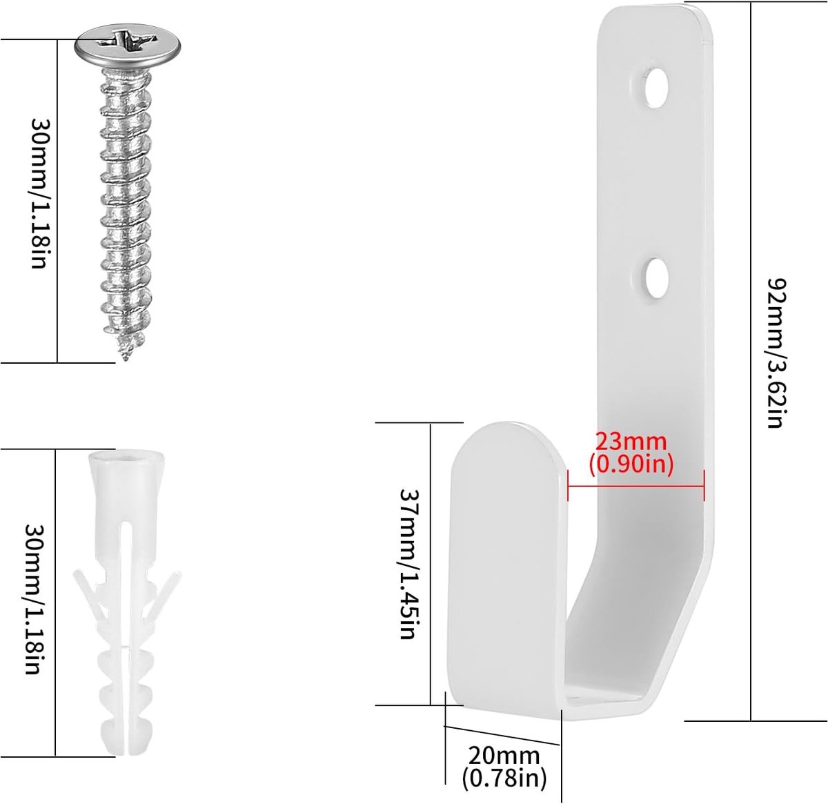 8 Stuks Universele Metalen Wandhouders voor Toetsenbord, Tablet, Router en Gaming Accessoires thumbnail 5