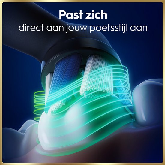 Oral-B iO 9N Elektrische Tandenborstel - Zwart - inclusief Oplaadreisetui en Opzetborstelhouder en extra Opzetborstel