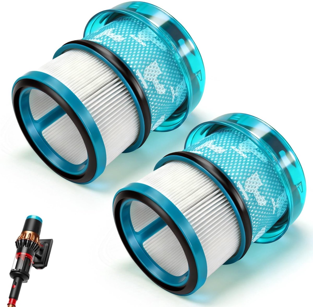Namajunas - HEPA-filter vervangingsonderdeel geschikt voor Dyson V16 Piston Animal - Stofzuiger accessoire - 2 stuks - Geschikt voor Dyson V16 Piston Animal Submarine DS60 stofzuiger - Uitwasbaar en Herbruikbaar
