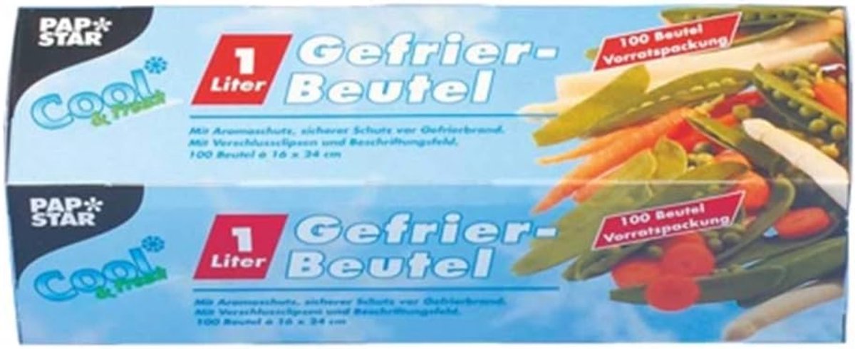 Diepvrieszakjes 1 Liter Transparant - 100 Stuks