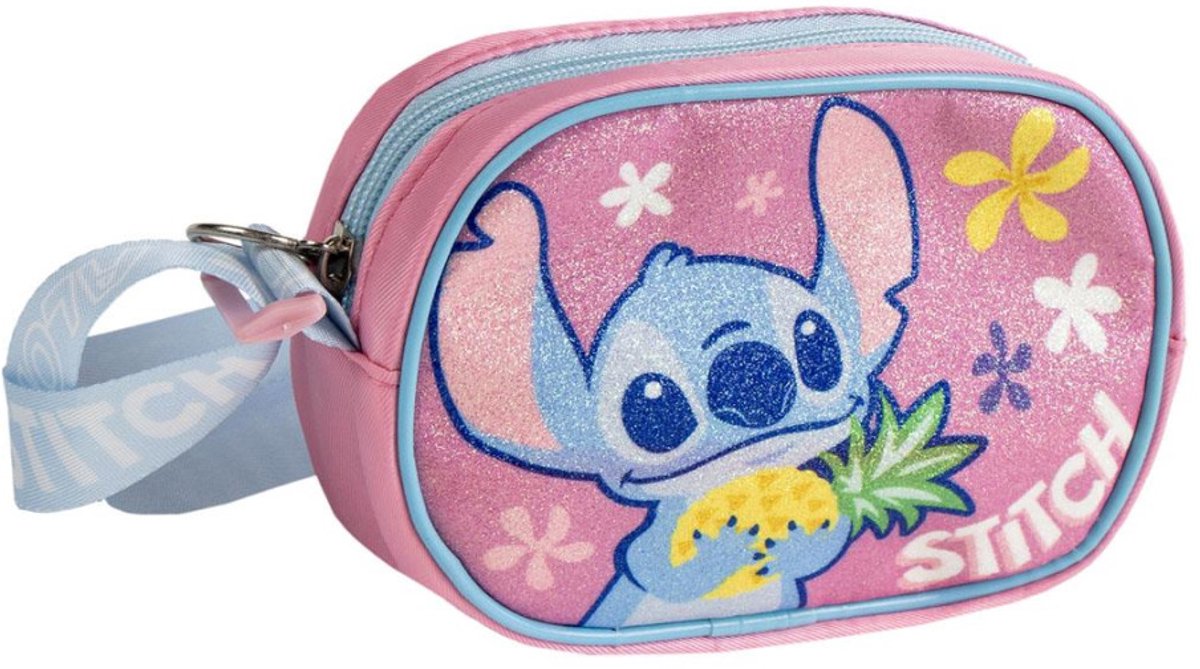 Disney Lilo en Stitch Ananas glitter crossbody tas, schoudertas