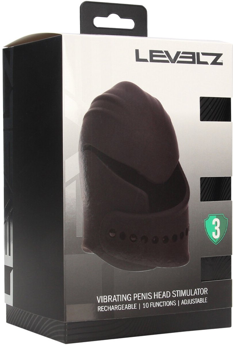 Adjustable Vibrating Silicone Penis Head Stimulator - Black