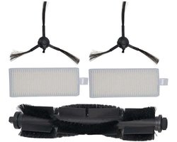 5-delige set zijborstels Geschikt voor de Tapo RV10 RV30 Plus robotstofzuiger, bestaande uit 1 rolborstel en 2 HEPA-filters.