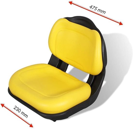Vouwbare Zitmaaier Stoel Universeel en Waterdicht Geel PVC — afbeelding 2