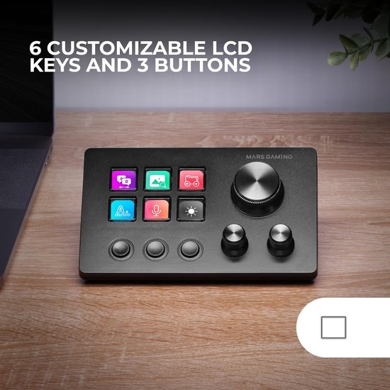 Compacte Controle Deck met LCD Knoppen en Draaiwielen voor Streaming en Creatief Werk van Merkloos — afbeelding 2