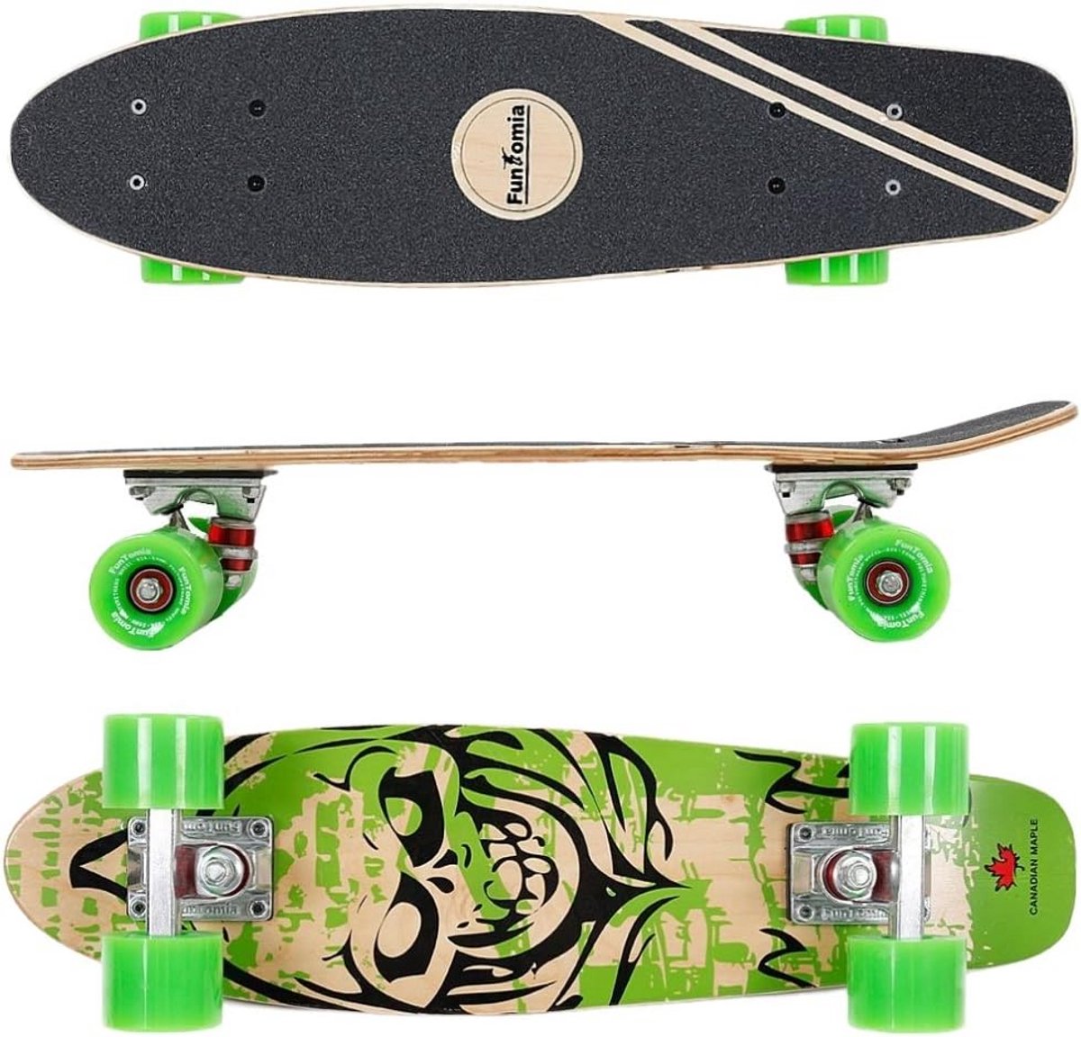Cruiser Skateboard 57cm 7 Lagen Canadees Esdoornhout Incl. ABEC-11 Lagers