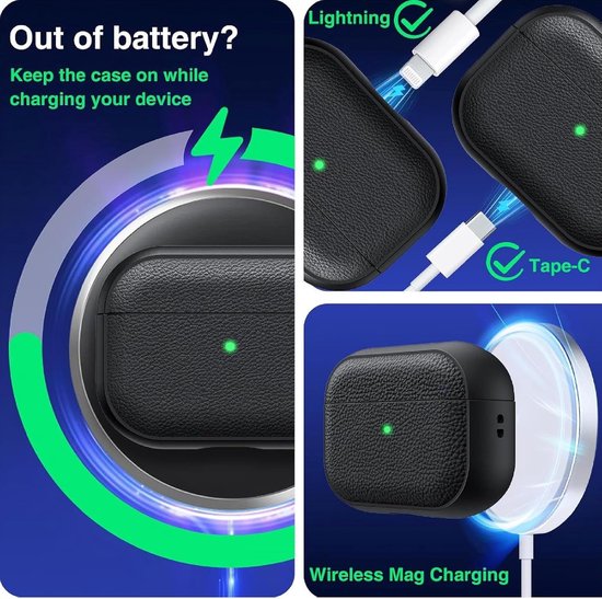 Hoesje compatibel met AirPods Pro 3 2025, TPU-hoesje, ultradun Case Cover, schokbestendig, krasbestendig - wit van hoesje — afbeelding 2