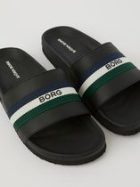 Björn Borg Heritage Badslipper Heren Met Strepen - Zwart - Maat 43