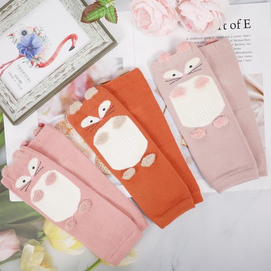 3-Pack Beenwarmers voor Peuters en Baby's met Schattig Dierenmotief - One Size 0-3 Jaar van Merkloos — afbeelding 3