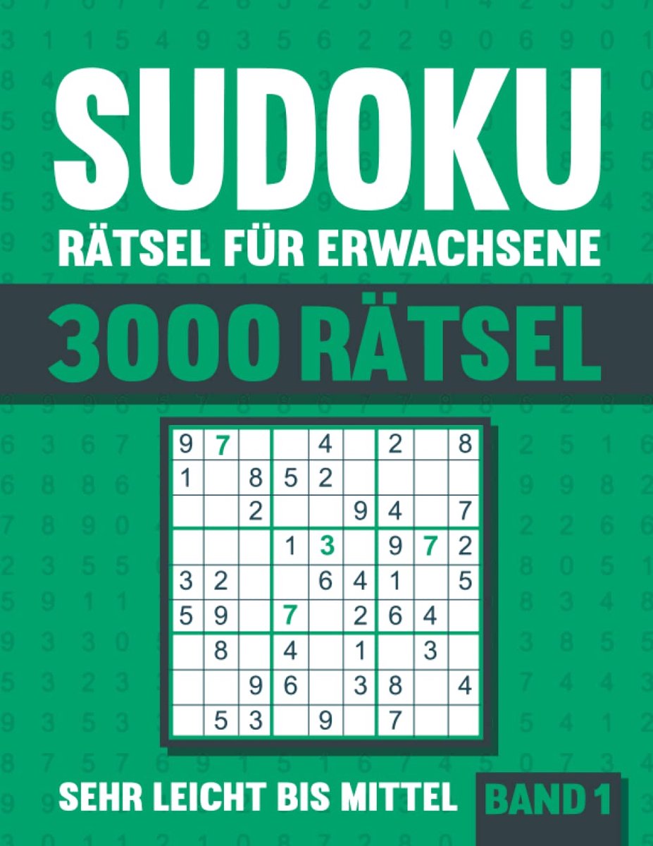 3000 Sudoku Puzzels voor Volwassenen: Groot Moeilijkheidsgraden Makkelijk tot Gemiddeld Inclusief Oplossingen