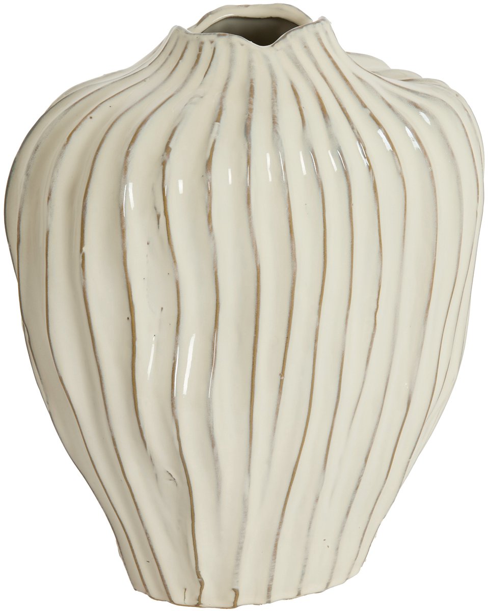 Light - Living Vaas Vechhia - Keramiek - Beige/Creme/Wit - 30 x 35 x 19 cm (BxHxD)