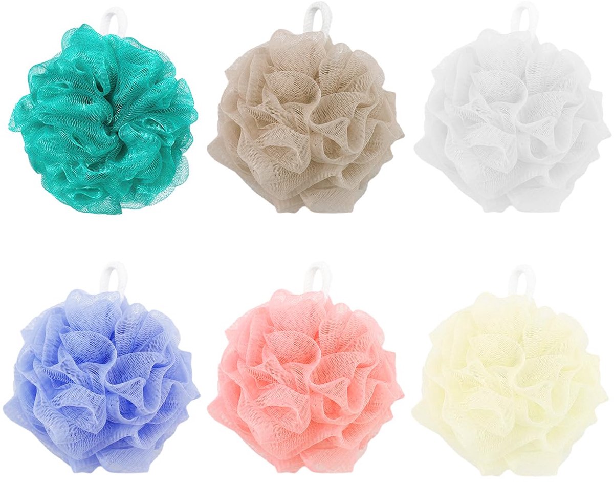 Doucheschuim-spons - 6-delige Set - Multi-kleurige Badesponges
