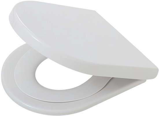 Tiger Turley - WC bril - Toiletbril met kinderzitje - D-vorm - Thermoplast - Softclose - Easy Clean - Wit
