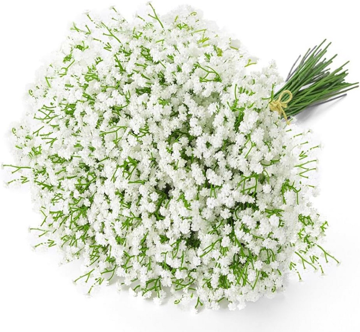 Boeket Kunstbloemen Wit - Zijdeachtige Gypsophila (Gipskruid) voor Bruiloft, Decoratie en 