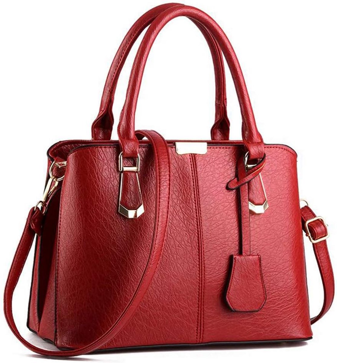 Vintage Schoudertas voor Dames Grote Capaciteit met Afneembare Crossbody Band