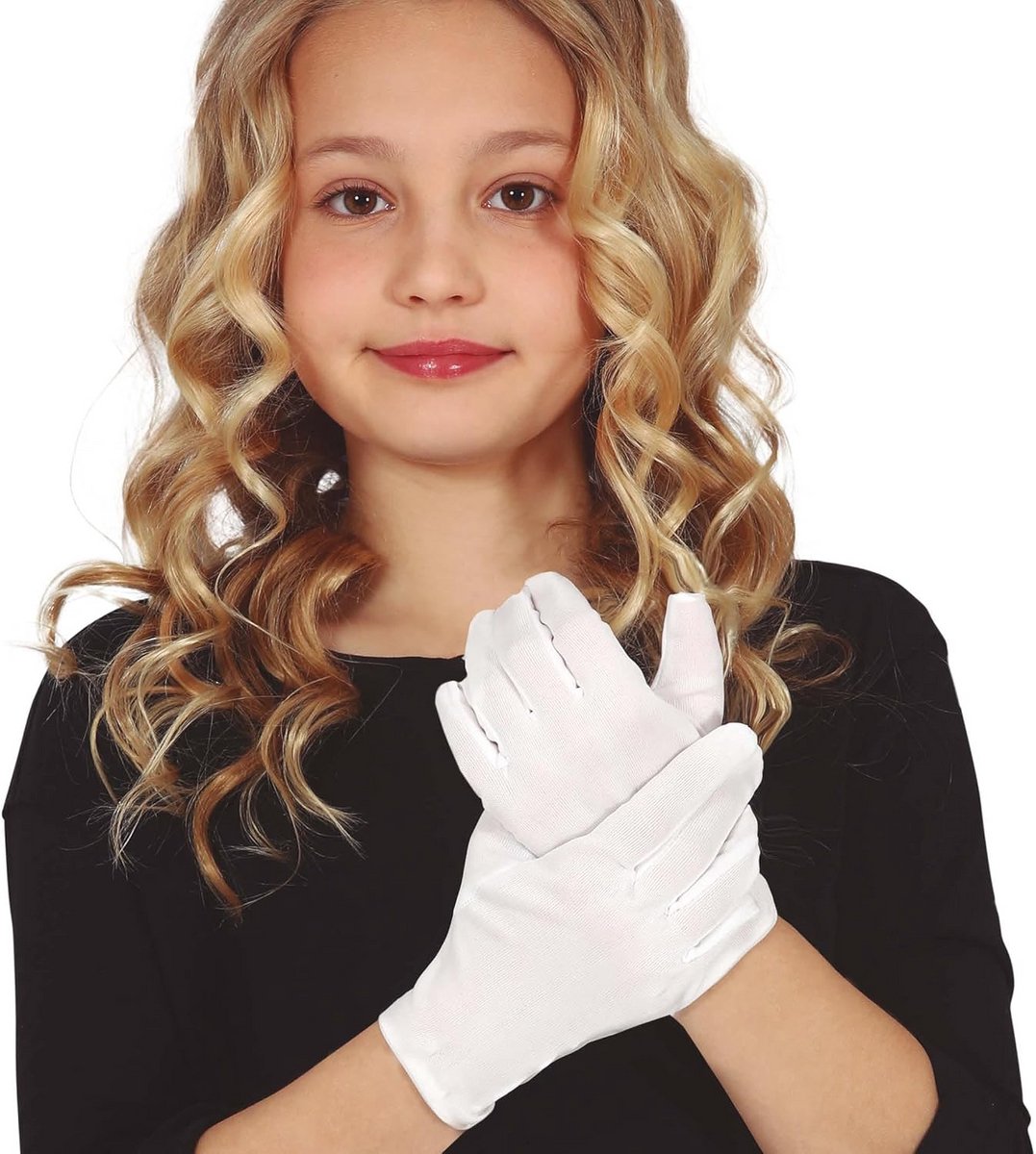 Witte Kinderhandschoenen (18 cm) - Universele Kostuumaccessoire voor Kinderen - Ideaal voor Halloween en Carnaval