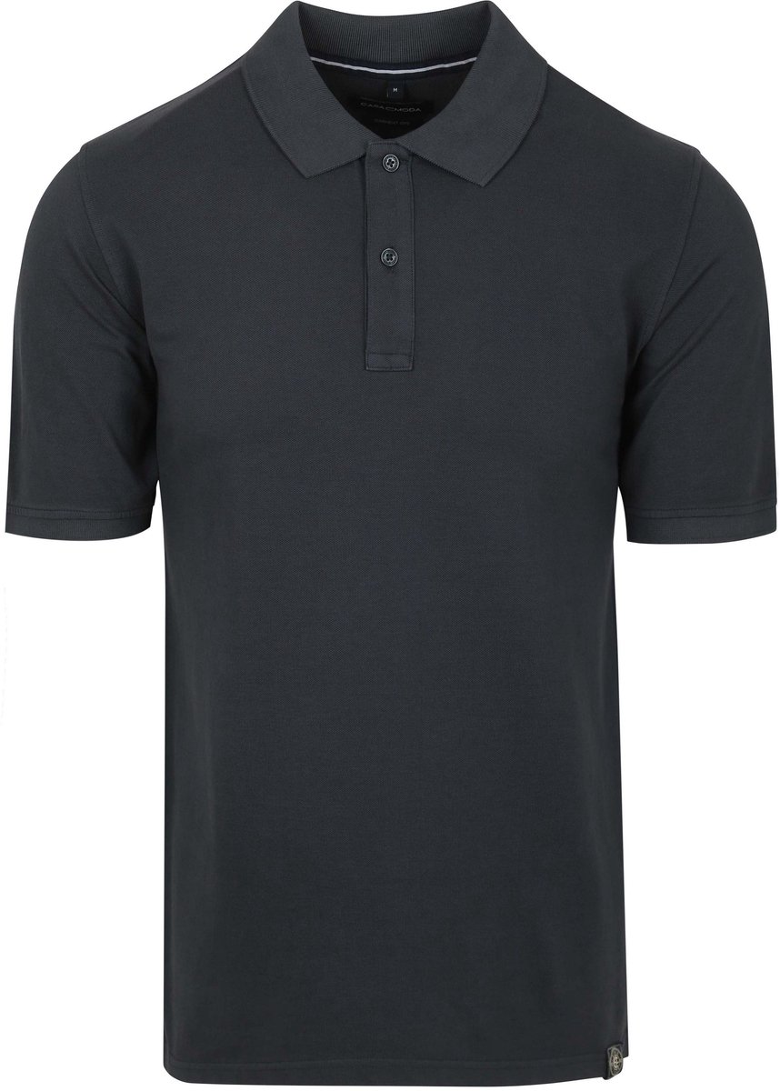 CASAMODA Polo Piqué Garment Dye Donkerblauw (navy) - Maat L - Heren