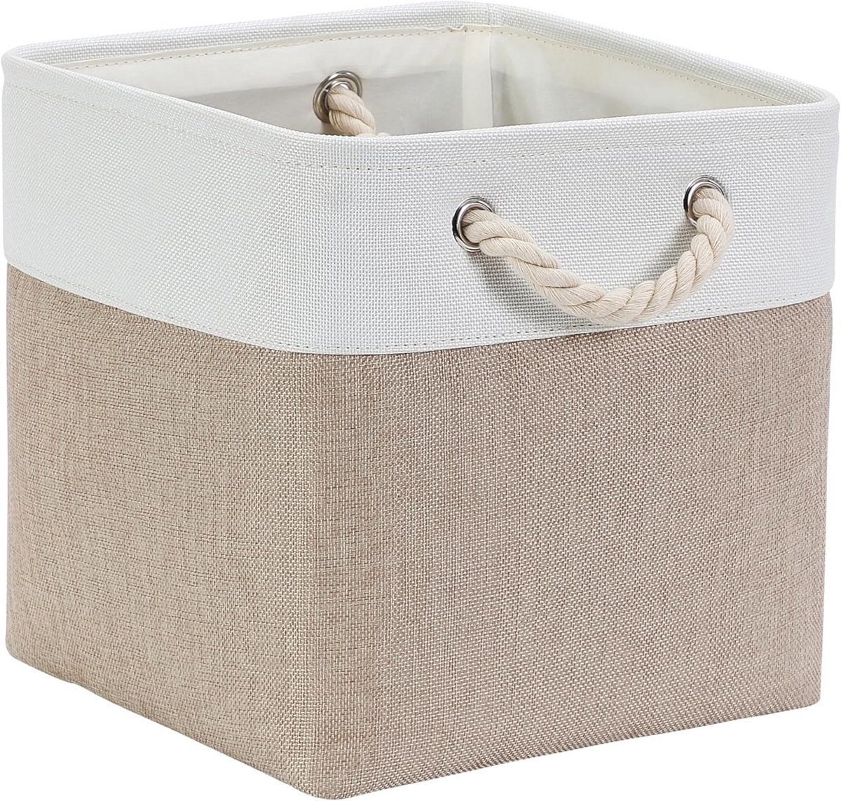 Canvas Opbergkubus 25x25x25 cm - Inklapbare Opbergdoos met Handvat voor Kast en Plank
