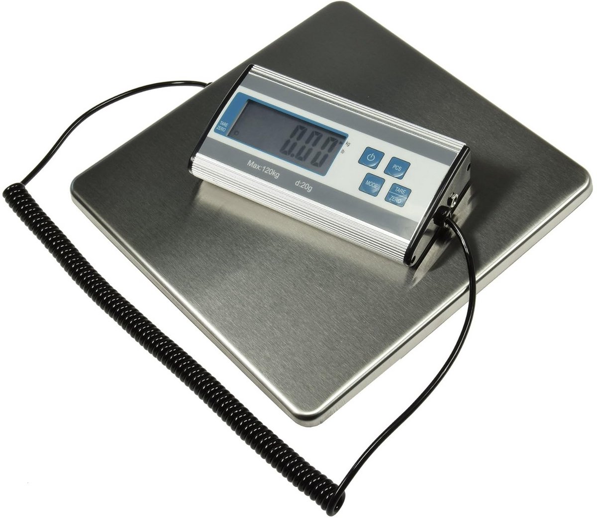 Digitale Postweegschaal 120 kg - Pakket & Bagage Weegschaal met RVS Platform
