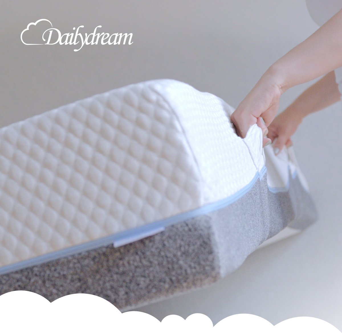 Dailydream | Hybride matras 3in1 met pocketveringkern, koudschuim en traagschuim 80x200x26cm | Pocketvering kern | Topmatras - Topper Matras - Topdekmatras – foto 3