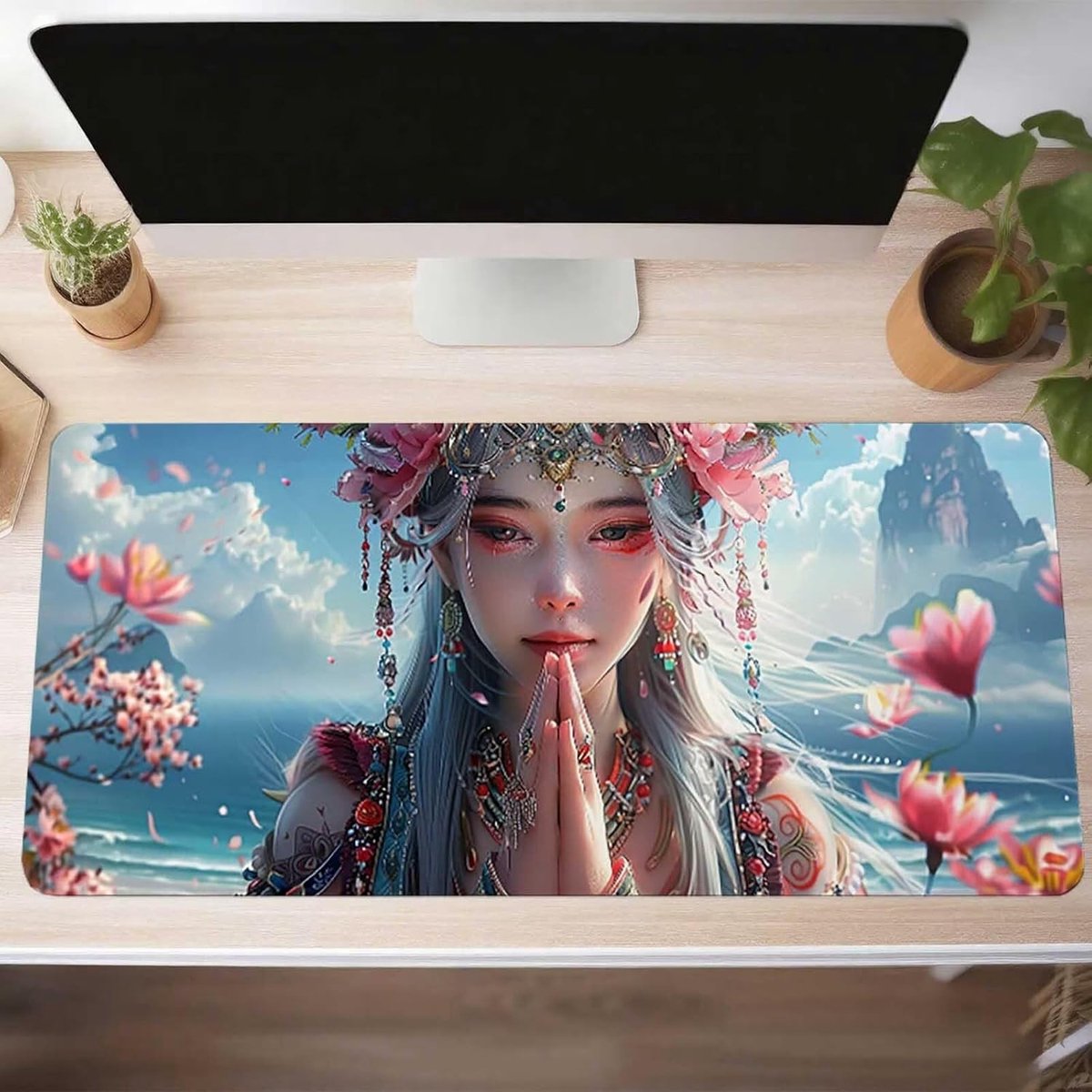 Grote Muismat - XXL Bureauonderlegger - Gaming en Kantoor - Waterdicht Antislip - 120x60cm - Roze