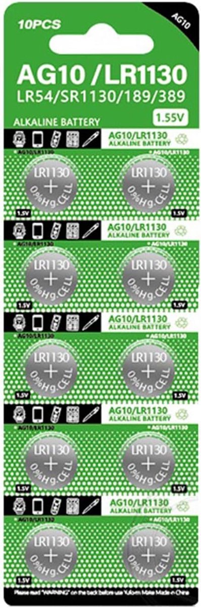 Knoopcelbatterijen Set - Kleine Batterijen - Apparaten Voeden - Hoge Capaciteit - 11.55mm Diameter