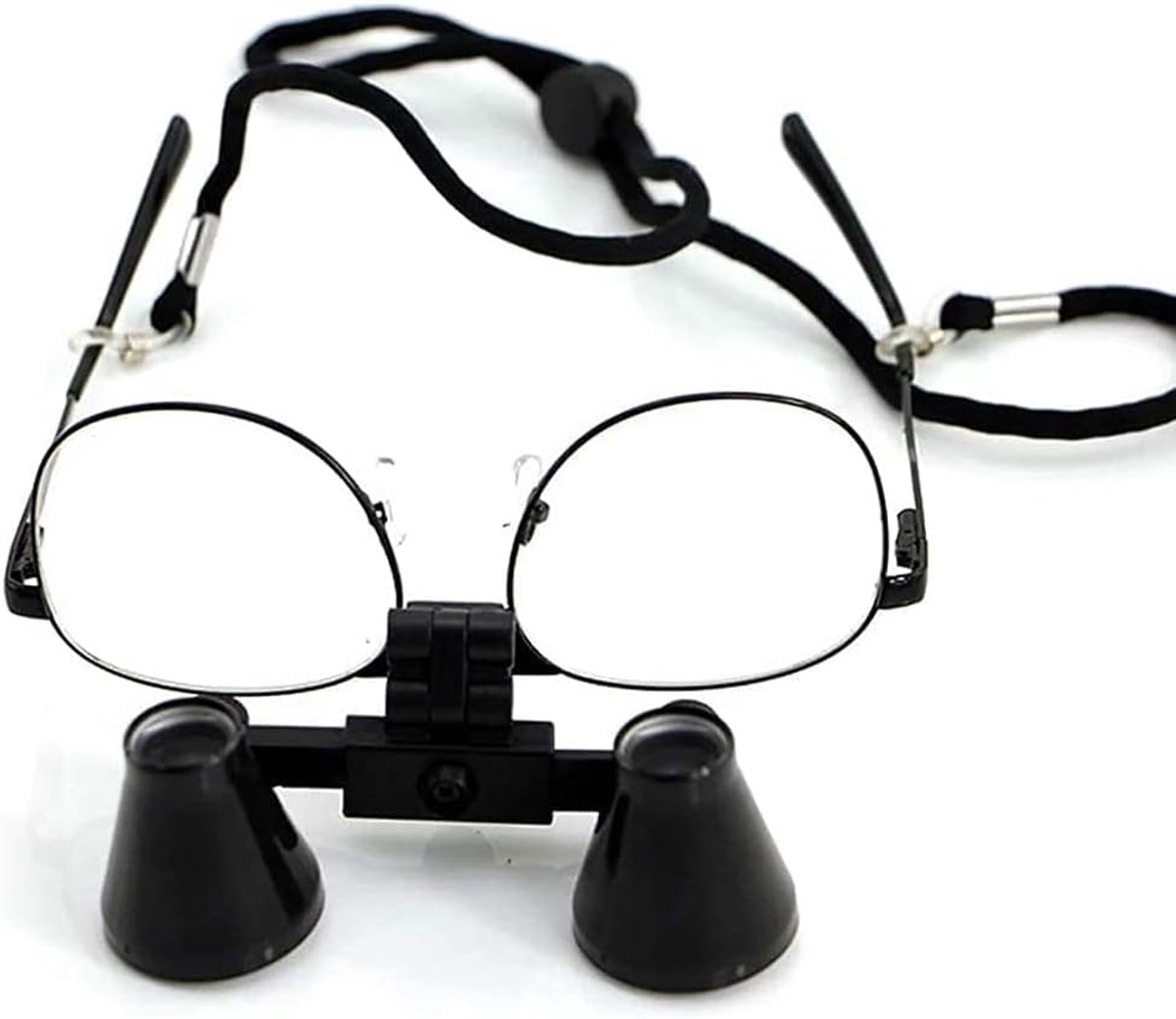 Tandheelkundige Loepen - Vergrootglas Bril - Precieze Chirurgie - Twee Vergrotingen - 320-450mm Werkafstand - Zwart