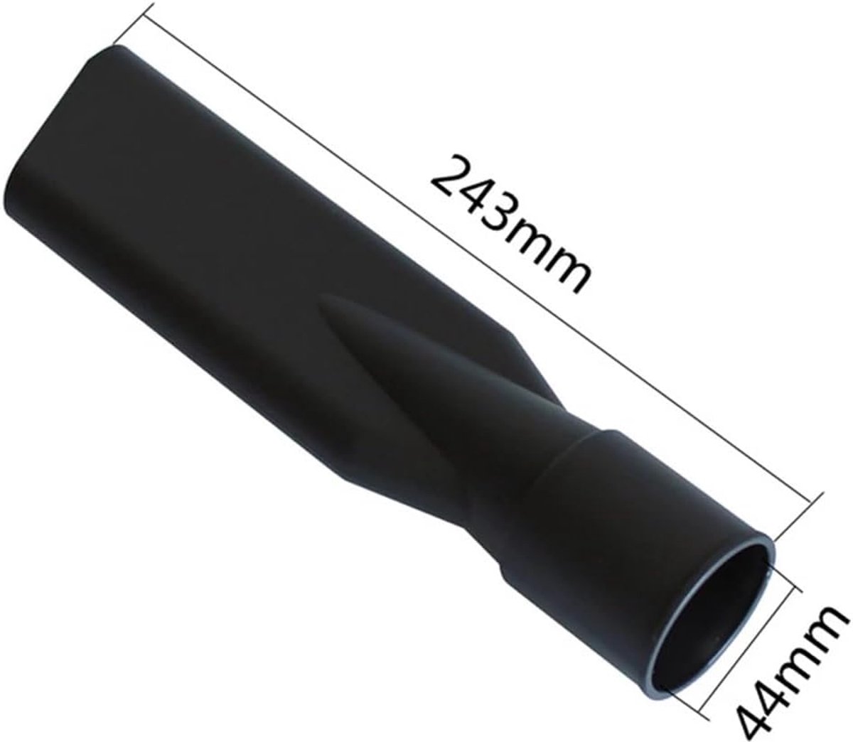Stofzuiger Kierenzuiger - Plat Mondstuk - Diep Reinigen - 44mm Binnendiameter - 243mm Werklengte - Zwart