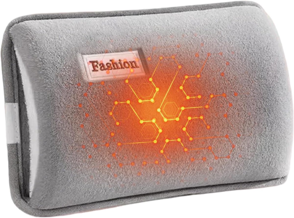 Warmwaterkruik - Handwarmers - Kramp Verlichting - Herbruikbaar & Oplaadbaar - 27 x 19 cm - Grijs