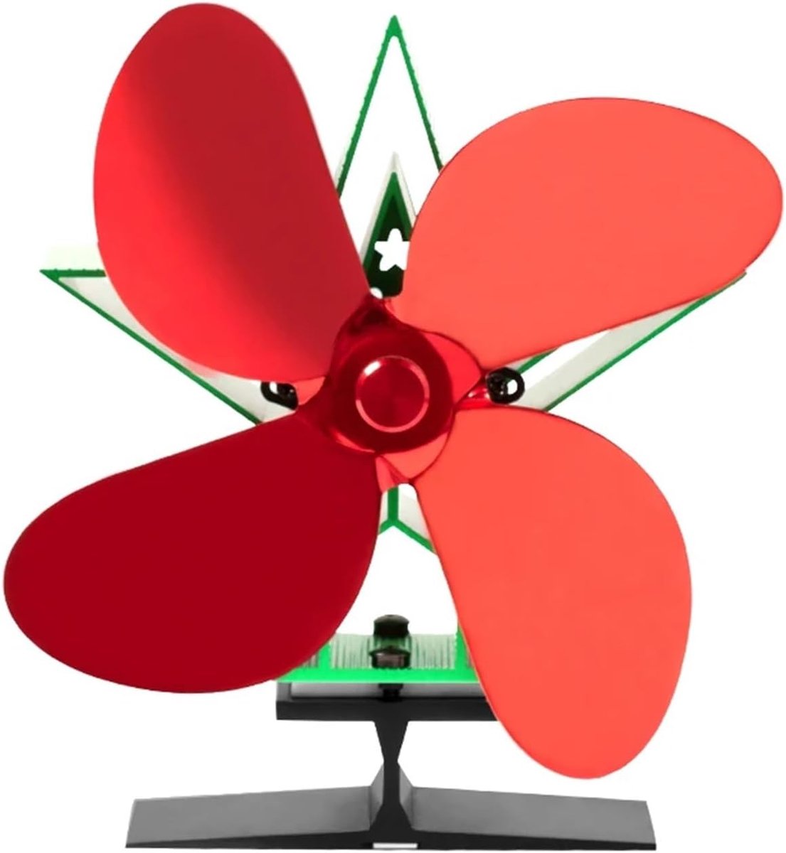 Haardventilator - Kachel Ventilator - Warmte Verdeling - Warmte Aangedreven - 4 Bladen