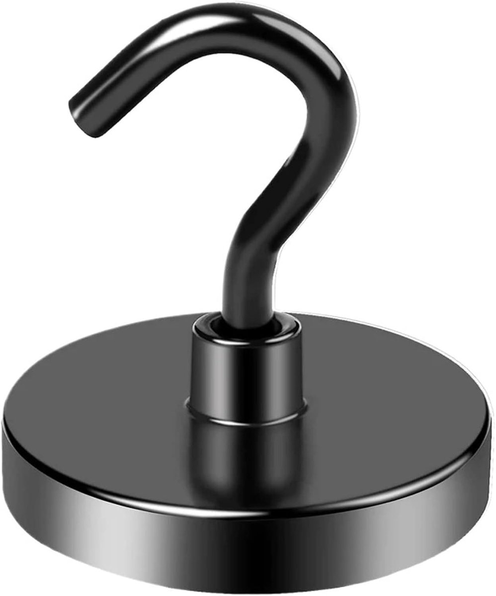 Magneethaken - Sterke Haken - Zware Objecten - Neodymium Materiaal - 48 mm Diameter - Zwart