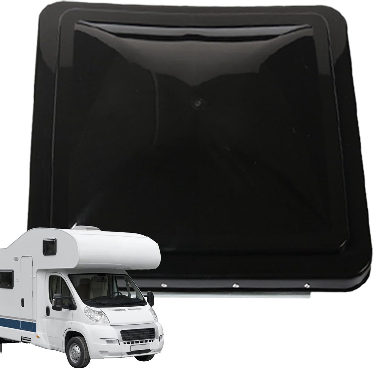 Dakventilatie Aanhangwagen - Ventilatie Raam - Mobiel Wonen - Waterdicht Weervast - 36cm - Zwart