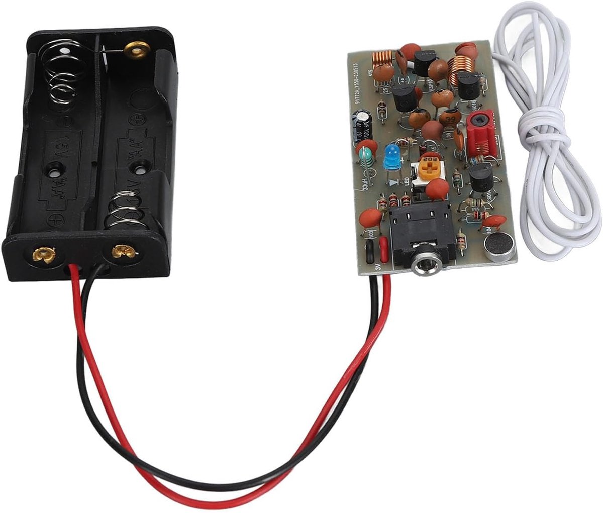 FM Zendermodule Kit - Draadloze Zender - Elektronica Experimenten - Drietraps Versterking - 16x13x4 cm