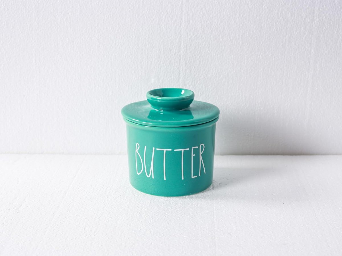 Boter Pot - Franse Boterbewaarder - Verse Boter - Waterlijn Systeem - Set van 3 - Groen