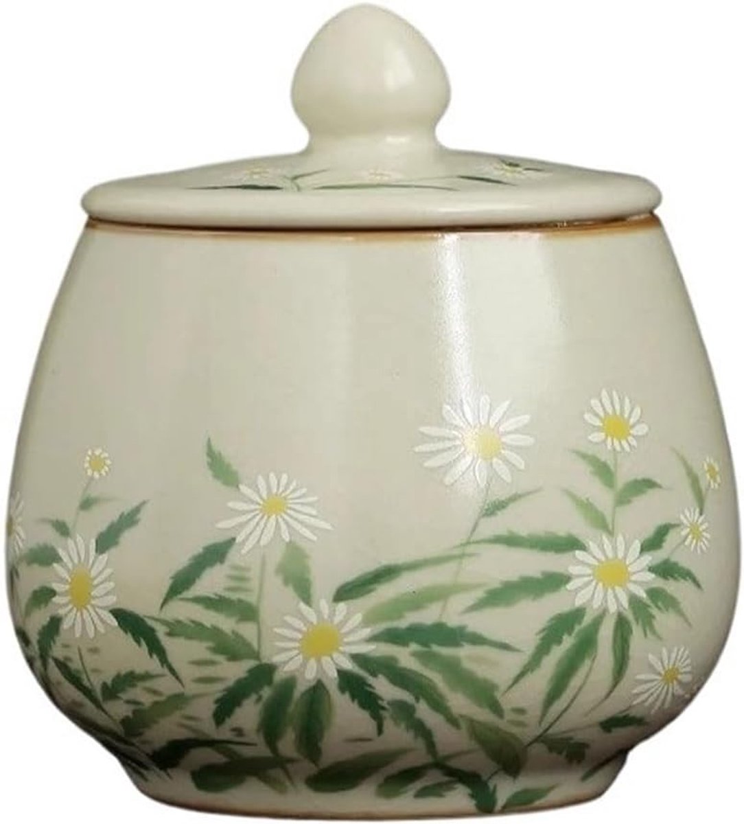 Keramisch Theeblik - Theepot Bewaarpot - Thee Vers Houden - Luchtdicht Ontwerp - 95 x 11 cm